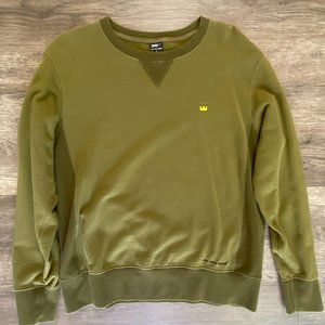 Uniqlo SPRZ NY Jean-Michael Basquiat Crewneck Sweater Olive Sz.S